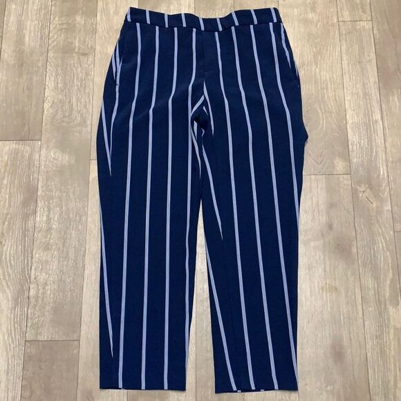 Womens Old Navy Cropped Casual Striped Pants - Picture 1 of 9